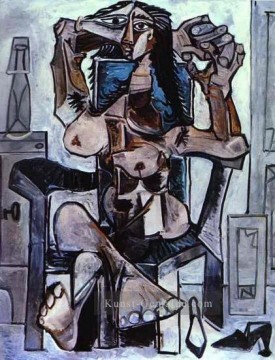 Pablo Picasso Werke - Frau nackte Assis II 1959 kubist Pablo Picasso